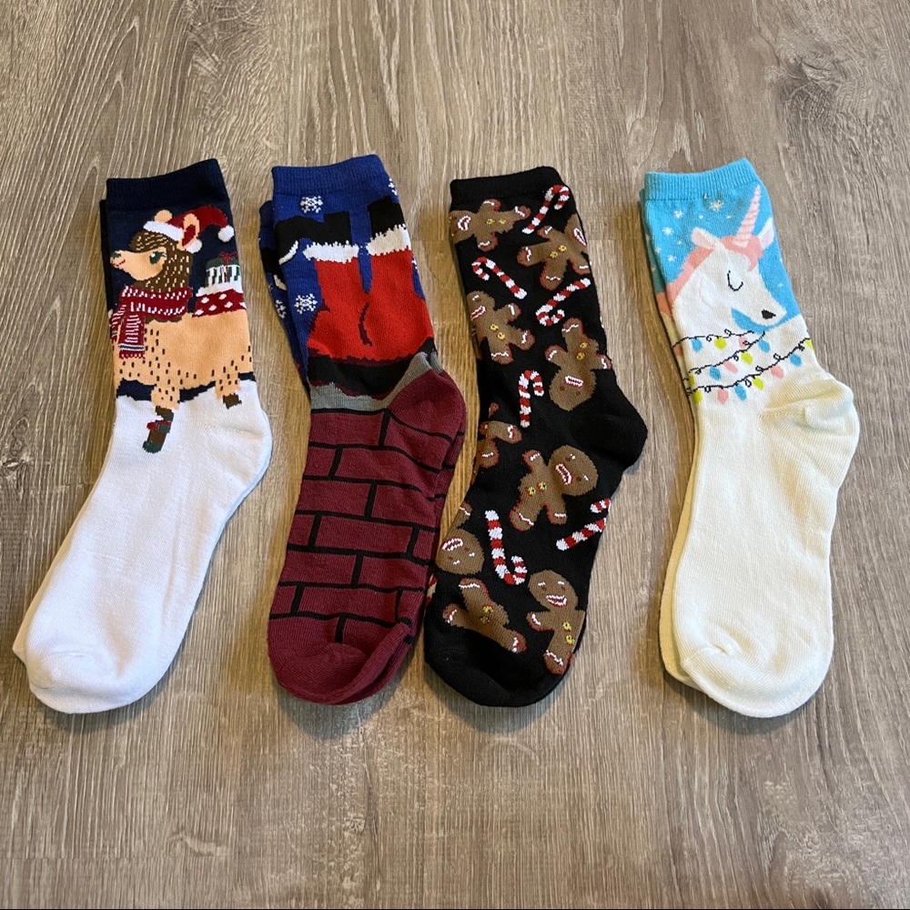Christmas crew socks NWOT